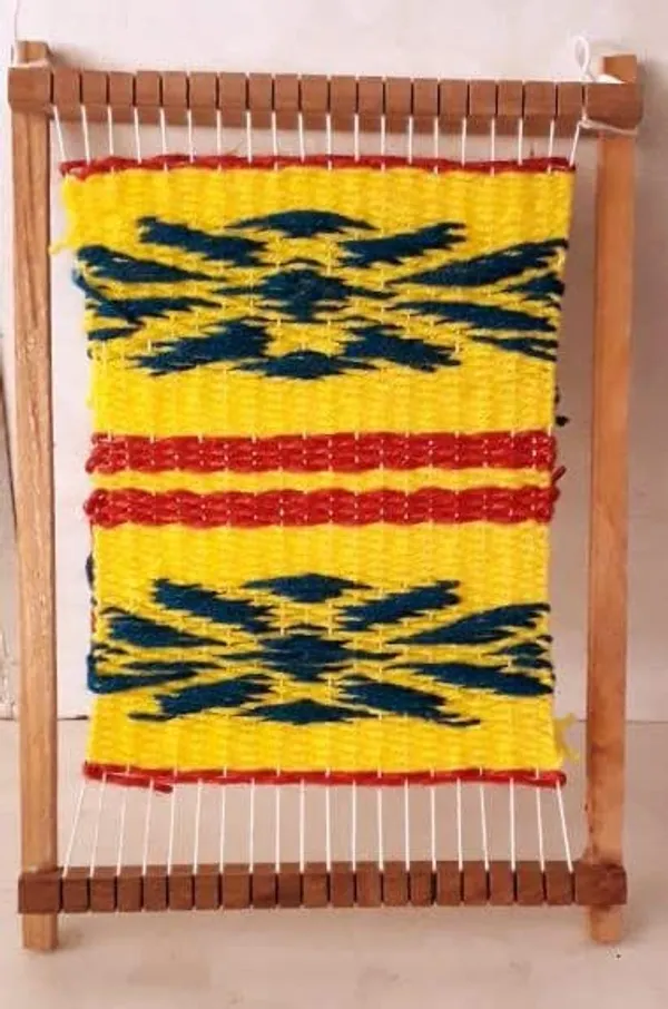 Active_Hands_Wood_Diy_Weaving_Loom_Kit_With_Wooden_Loom_Needles_Comb_Coloured_Yarns_Wrap_Thread_Crochet_Hook_Recycled_Fabric_Multicolour_1x_2x_6_Fabric