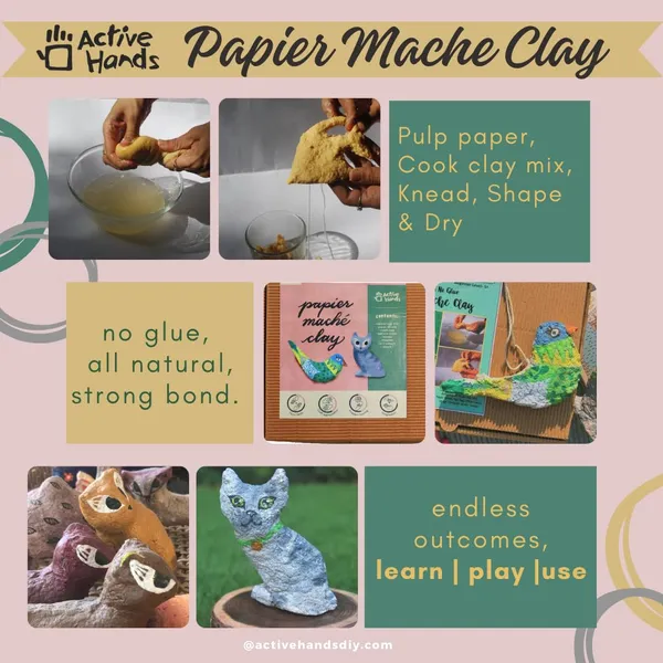 Active_Hands_Papier_Mache_Air_Dry_Non_Toxic_Light_Weight_Easy_To_Knead_And_Mould_Instant_Mix_Soft_Grey_Homogeneous_Clay_For_Art_And_Craft_Multi_Color
