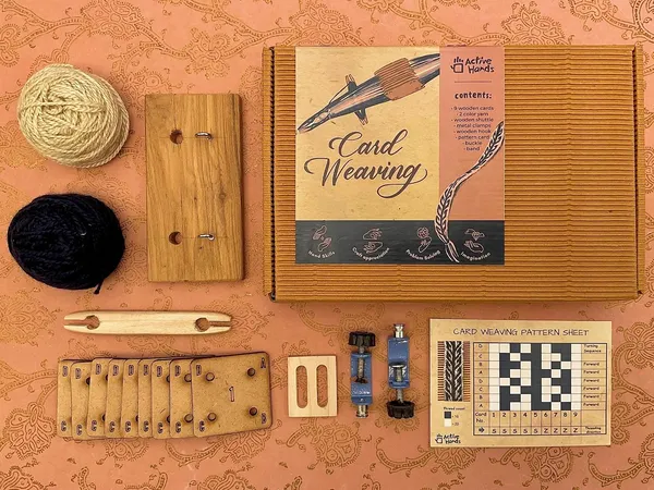 Active_Hands_Card_Weaving_Starter_Diy_Kit_With_Wooden_Tablets_Clamps_Wool_And_Easy_Guide_Decoded_For_Craft_Enthusiasts