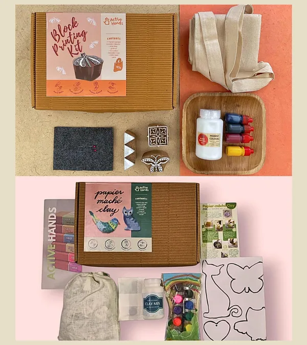 Active_Hands_Combo_Block_Printing_Diy_Kit_With_Handmade_Wooden_Blocks_Dyes_Papier_Mache_Air_Dry_Non_Toxic_Light_Weight_Easy_To_Knead_And_Mould_Instant_Soft_Grey_Homogeneous_Clay_For_Art_And_Craft