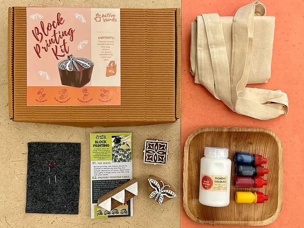 Active_Hands_Combo_Block_Printing_Diy_Kit_With_Handmade_Wooden_Blocks_Dyes_Papier_Mache_Air_Dry_Non_Toxic_Light_Weight_Easy_To_Knead_And_Mould_Instant_Soft_Grey_Homogeneous_Clay_For_Art_And_Craft