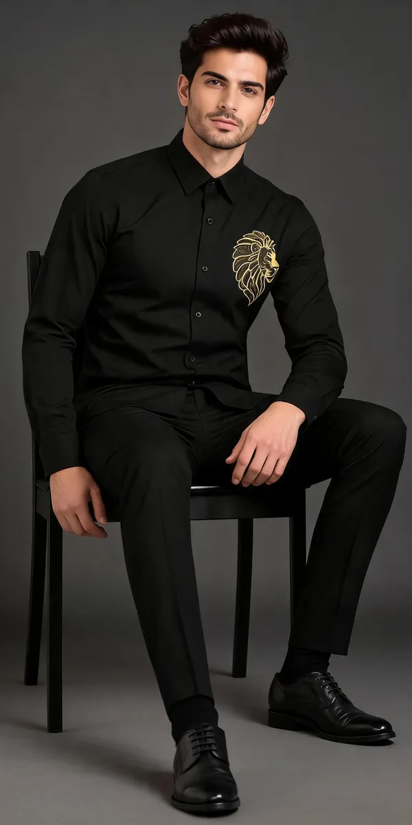 Black_Shirt_And_Trousers_Set_For_Men