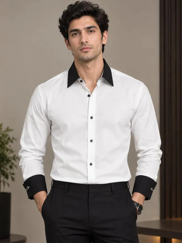White_Contrast_Collar_Formal_Shirt_for_Men