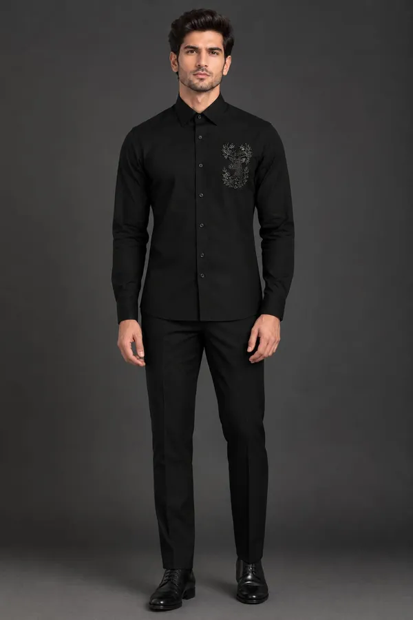 Black_Embroidered_Regular_Fit_Shirt_for_Men