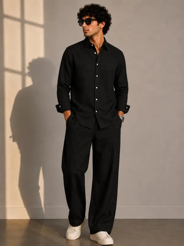 Black_Shirt_And_Trousers_Set_for_Men