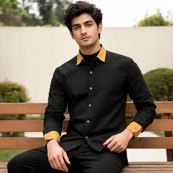 Black_Contrast_Collar_Full_Sleeve_Shirt_For_Men