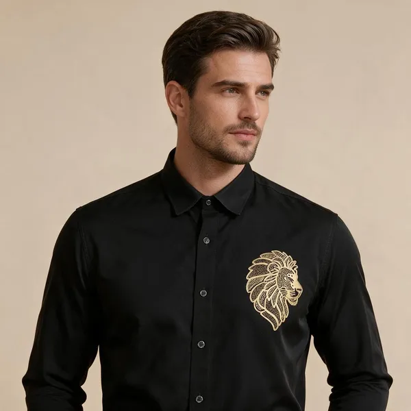 Black_Embroidered_Shirt_For_Men