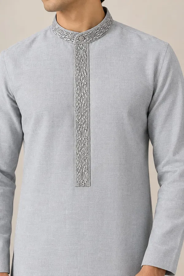 Grey_Textured_Regular_Fit_Kurta_for_Men