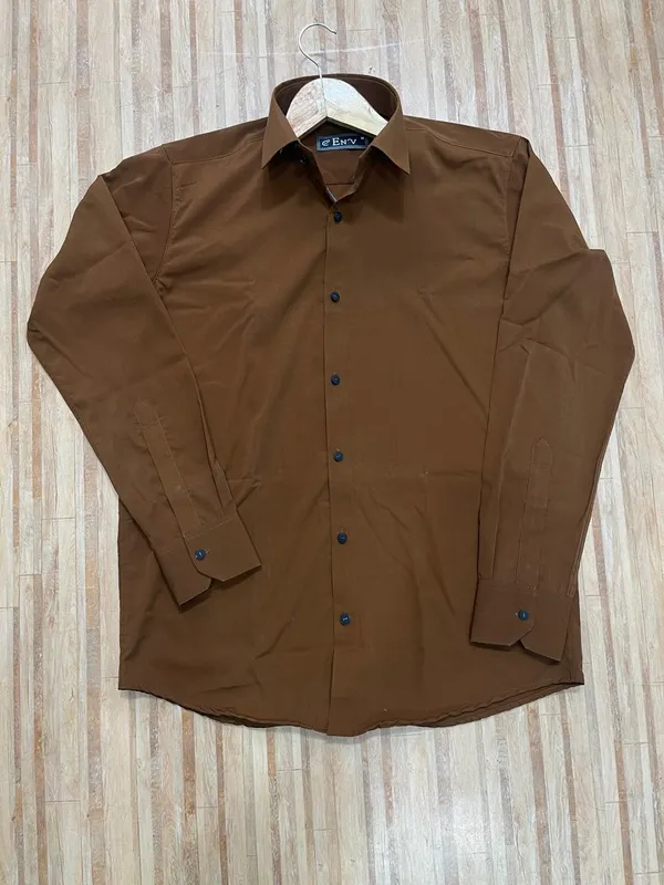 Brown_Solid_Long_Sleeve_Shirt_for_Men