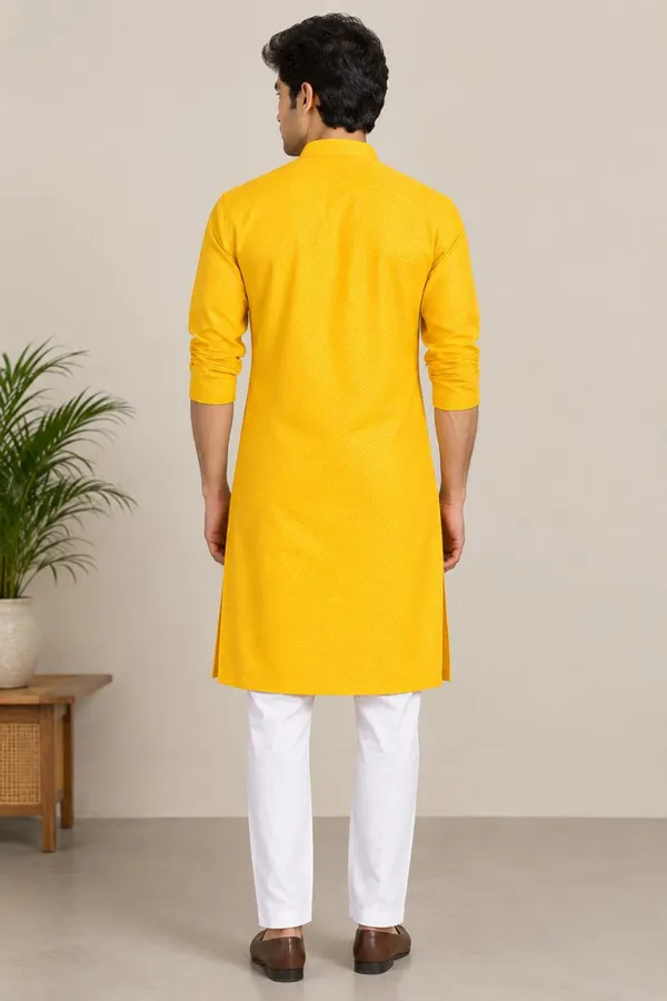 Yellow_Straight_Fit_Kurta_for_Men