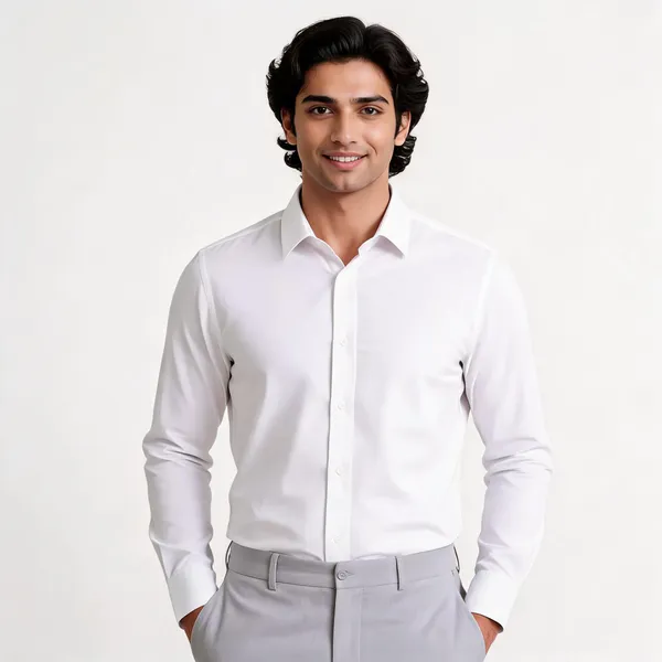 White_Solid_Regular_Fit_Shirt_For_Men