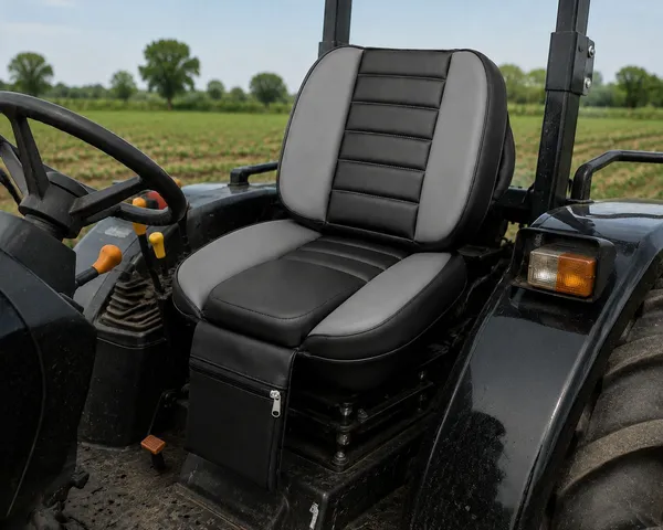 Ridematte_Leatherette_Car_Seat_Cover_Leatheratte_Tractor_Seat_Cover_With_extra_pocket_for_storing_Mobile,_Keys,_Wallet_GREY_Color_(NA,_Mono_Back_Seat,_Without_Back_Seat_Arm_Rest,_1_Seater)