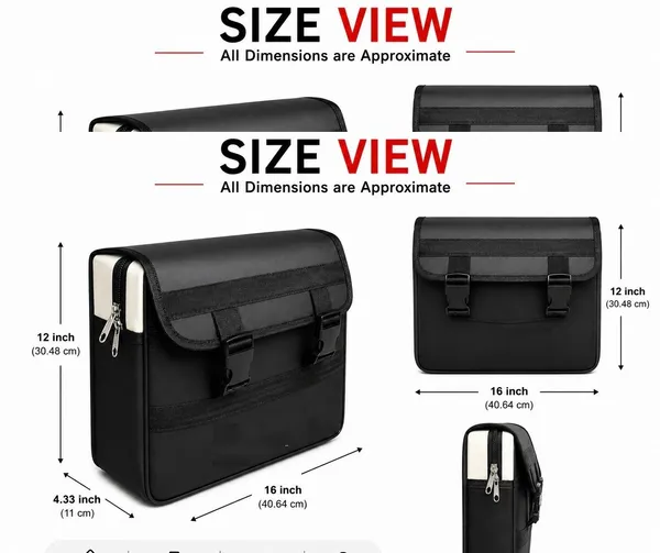 Ridemate_Motorcycle_Saddlebag_Saddle_Bag_Black,_White_Leatherette_Motorbike_Saddlebag_(25_L)