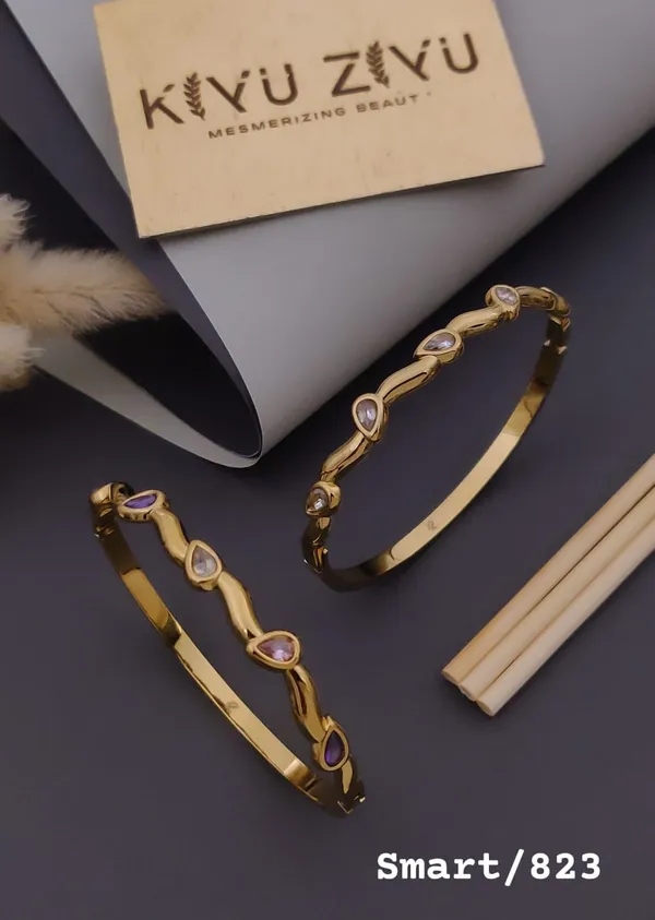 Gold_Plated_Purple_Stone_Open_Cuff_Bangles_For_Women
