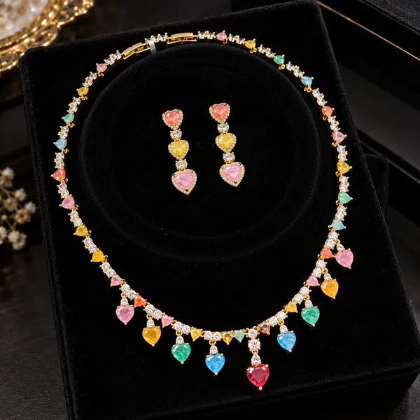 Brass_Gold_Tone_Multicolor_Heart_Stone_Necklace_And_Earrings_Set_For_Women