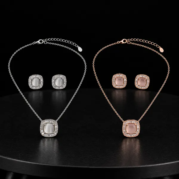 Silver_925_Square_Stone_Pendant_And_Earrings_Set_For_Women