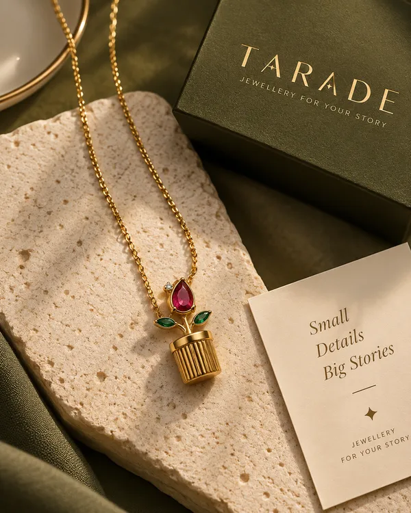 Gold_Plated_Red_Teardrop_Floral_Pendant_Necklace_For_Women