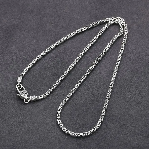 Silver_925_Patterned_Woven_Link_Chain_Necklace_For_Men
