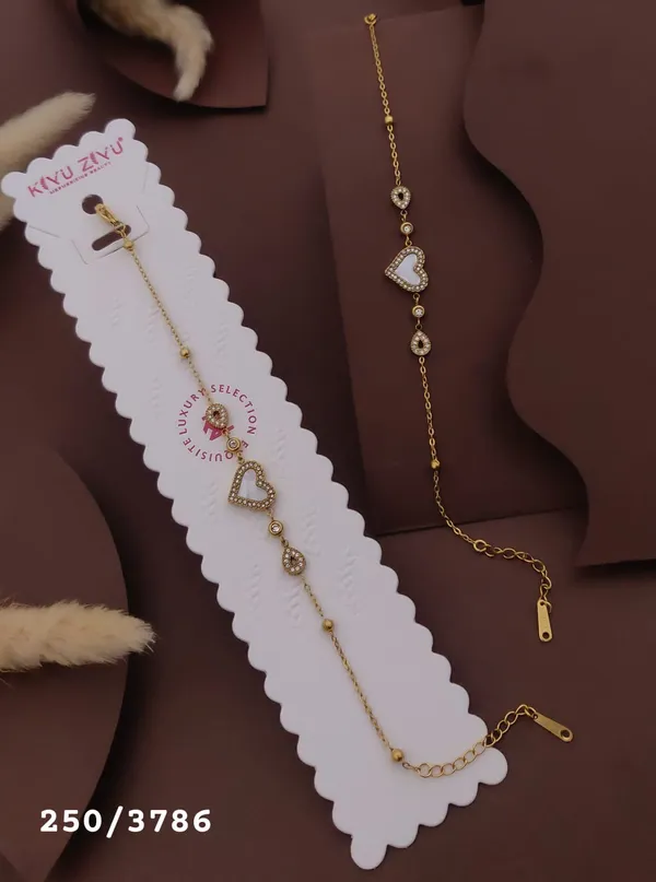 Gold_Plated_Heart_Charm_Chain_Anklet_Bracelet_For_Women