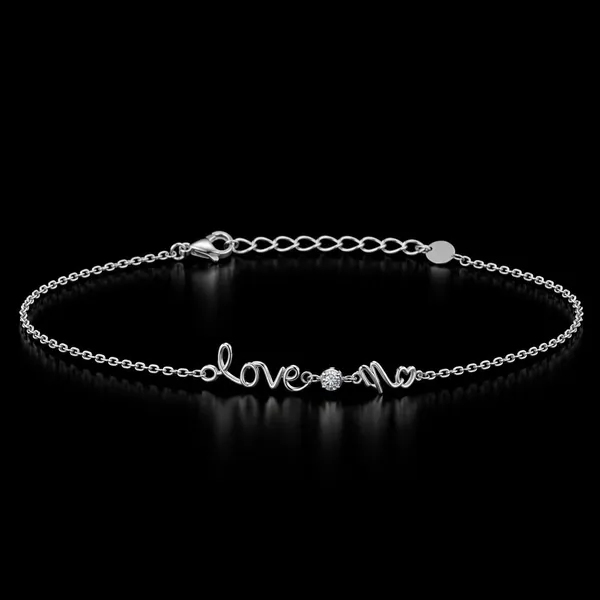 Silver_925_Love_Charm_Chain_Bracelet_For_Women