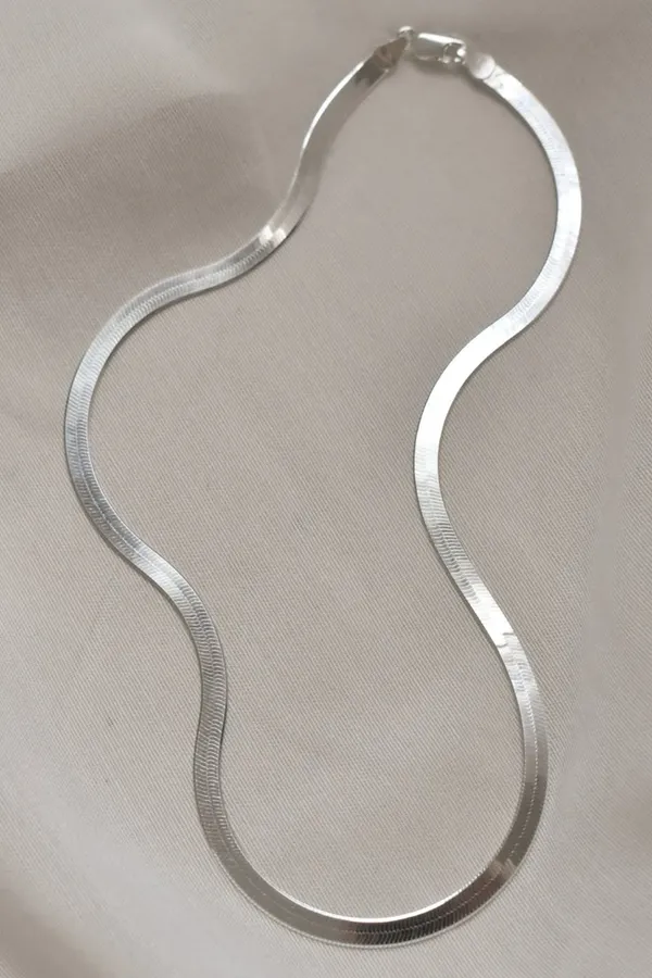 Silver_925_Herringbone_Chain_Necklace_For_Women