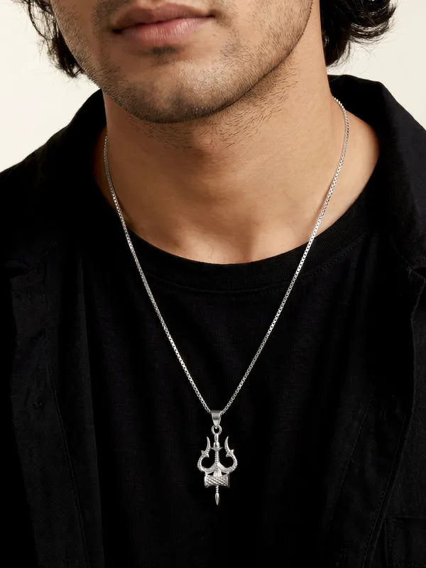 Silver_925_Trishul_Trident_Pendant_Necklace_For_Men