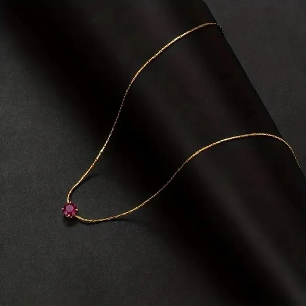Gold_Plated_Red_Stone_Pendant_Necklace_For_Women