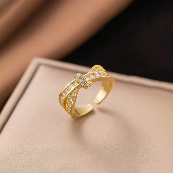 Gold_Plated_Stainless_Steel_Crystal_Bow_Open_Ring_For_Women