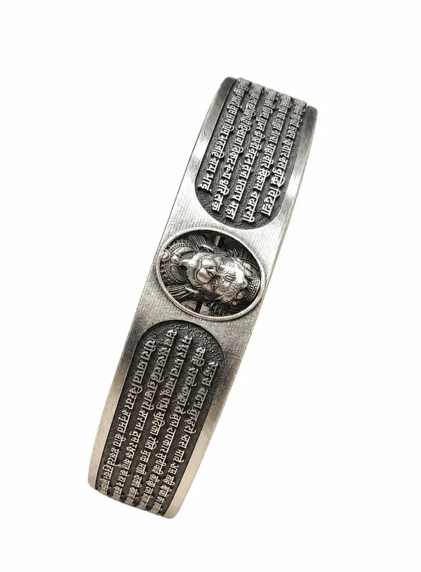 Silver_925_Engraved_Hanuman_Kada_Bracelet_For_Men