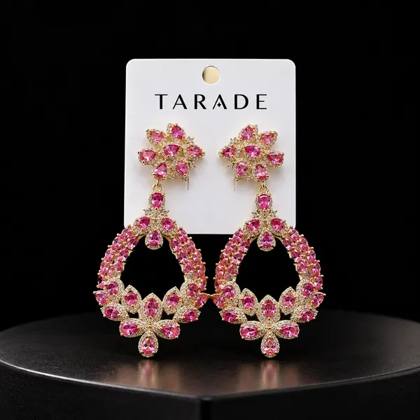 Gold_Tone_Pink_Stone_Chandelier_Drop_Earrings_For_Women