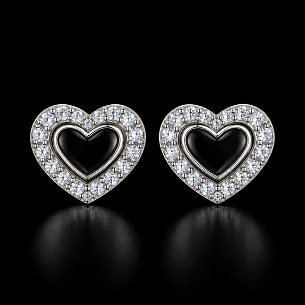 Silver_925_Heart_Black_Stone_Stud_Earrings_For_Women