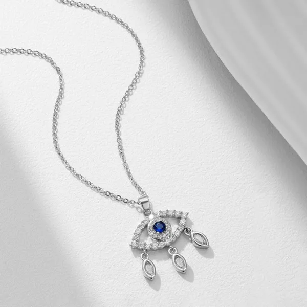 Silver_Plated_Evil_Eye_Stone_Pendant_Necklace_For_Women