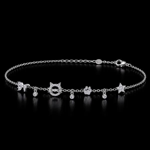 Silver_925_Multi_Charm_Chain_Bracelet_For_Women