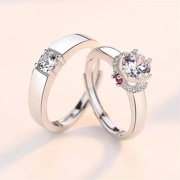 Silver_Plated_Clear_Pink_Stone_Rings_Set_For_Women