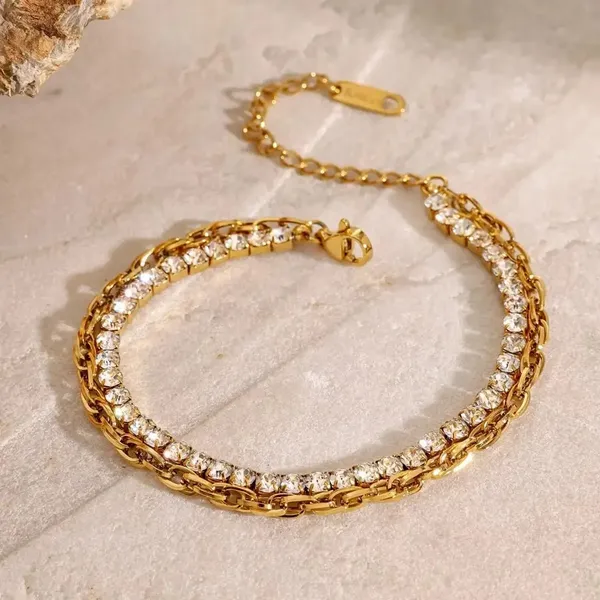 Gold_Plated_Stainless_Steel_Crystal_Link_Chain_Bracelet_For_Women