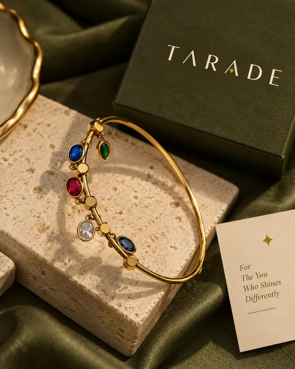 Gold_Plated_Multicolour_Stone_Open_Cuff_Bracelet_For_Women