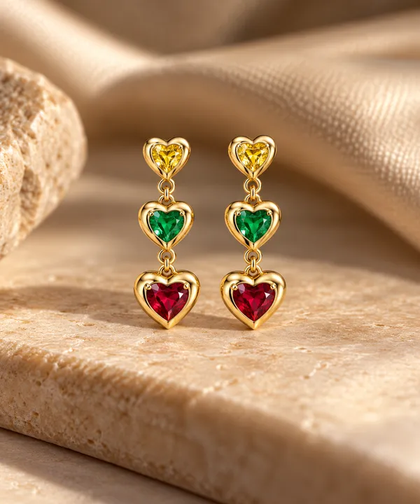 Gold_Plated_Multicolour_Heart_Stone_Drop_Earrings_For_Women