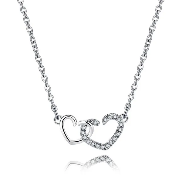 Silver_Plated_Steel_Interlocking_Heart_Pendant_Necklace_For_Women