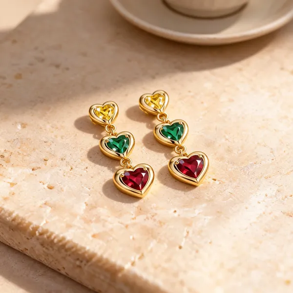 Gold_Plated_Multicolour_Heart_Stone_Drop_Earrings_For_Women