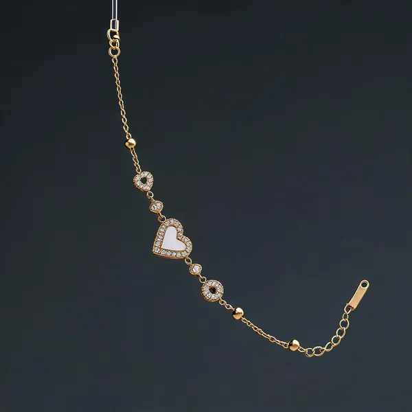 Gold_Plated_Heart_Charm_Chain_Anklet_Bracelet_For_Women