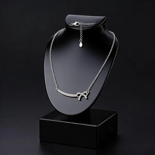 Silver_925_Bow_Crystal_Pendant_Necklace_For_Women