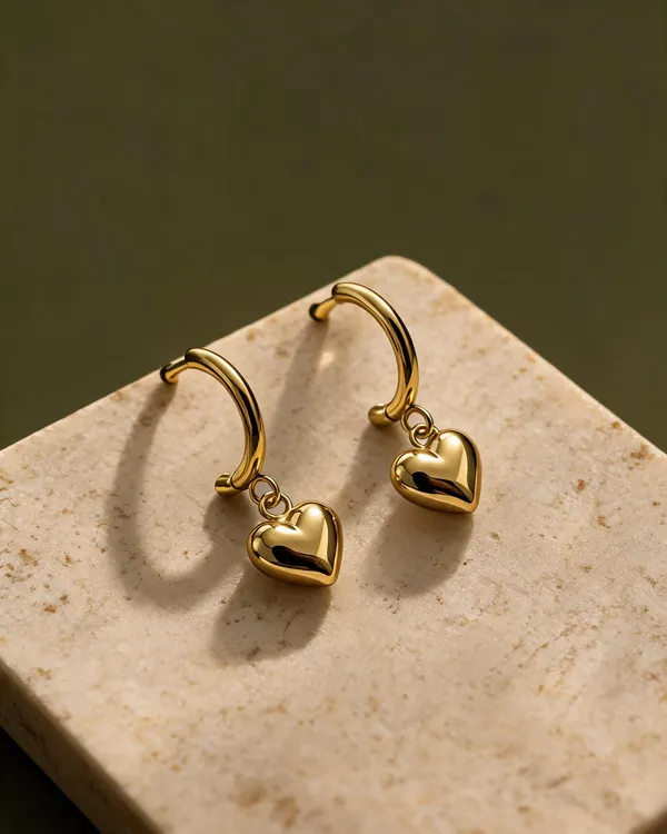 Gold_Plated_Stainless_Steel_Heart_Drop_Hoop_Earrings_For_Women