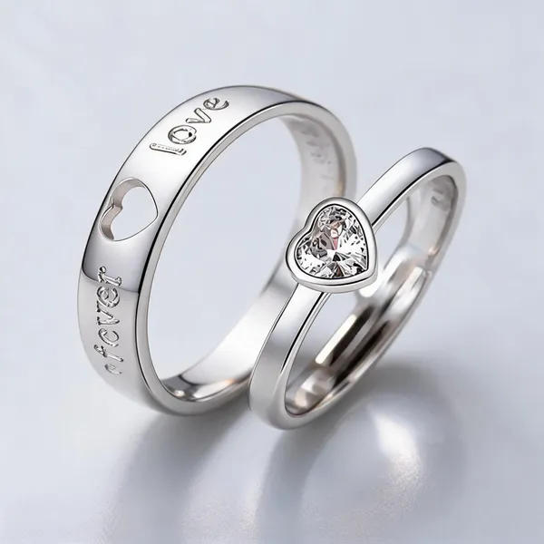 Silver_Plated_Heart_Design_Couple_Ring_Set_For_Women