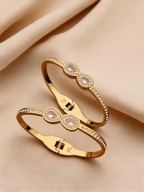 Gold_Tone_Crystal_Infinity_Stainless_Steel_Cuff_Bracelet_Set_For_Women