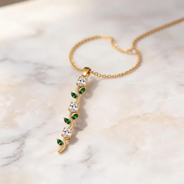 Gold_Plated_Leaf_Vine_Pendant_Necklace_For_Women