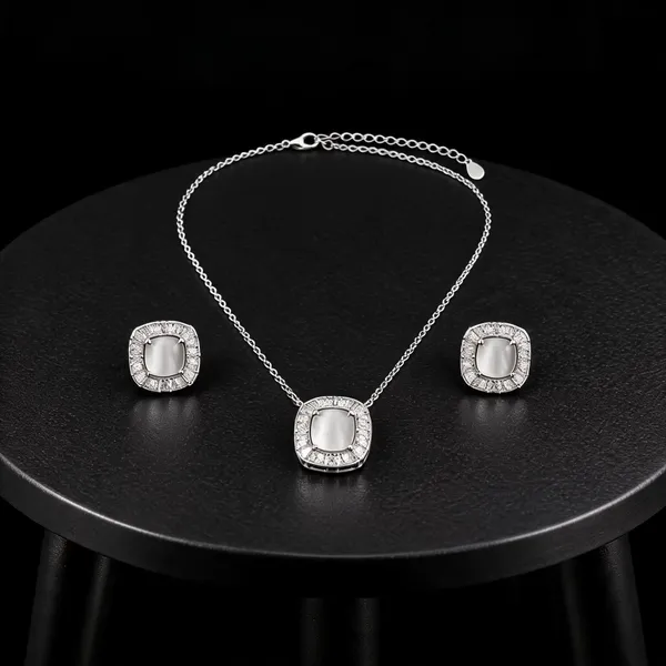 Silver_925_Square_Stone_Pendant_And_Earrings_Set_For_Women