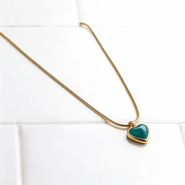 Gold_Plated_Teal_Heart_Pendant_Necklace_For_Women