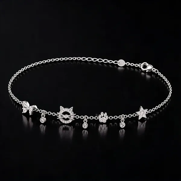 Silver_925_Multi_Charm_Chain_Bracelet_For_Women