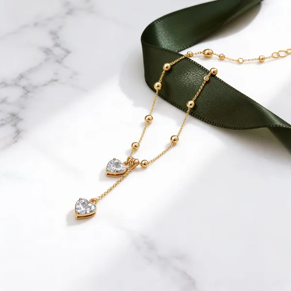 Gold_Plated_Stainless_Steel_Layered_Heart_Pendant_Necklace_For_Women