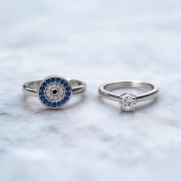 Silver_Plated_Stainless_Steel_Blue_Round_Stone_Ring_For_Women